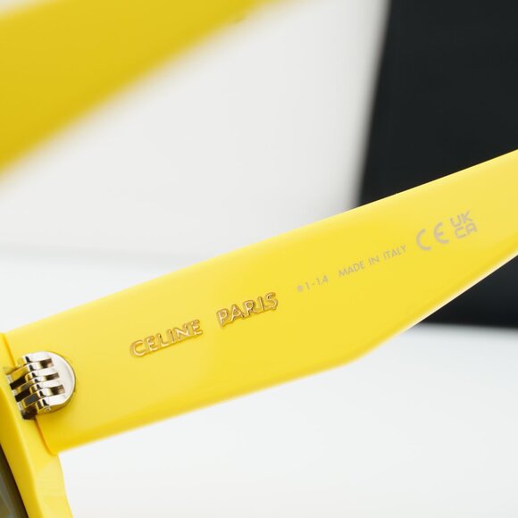 Celine CL40214U 39A Rectangle Sunglasses - Yellow/Grey main image 4